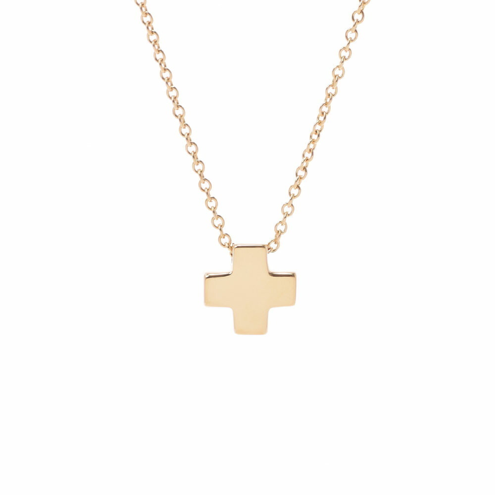 TIFFANY Roman Cross Yellow Gold Necklace